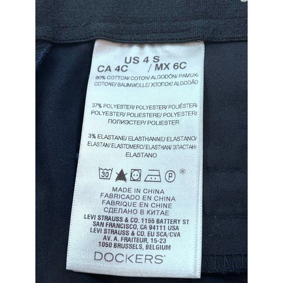 Dockers Khaki Woman's Size 4 Curve Navy Blue with Tags - Picture 13 of 14
